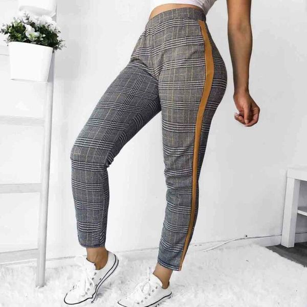 women yoga stretch skinny plaid slim jeggings high waist pencil pants trousers, White;red
women yoga stretch skinny plaid slim jeggings high waist pencil pants trousers, White;red
