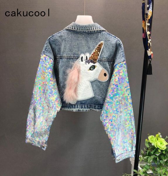 cakucool new heavy sequins denim coats women unicorn cartoon embroid jeans jacket crop shiny bling jaqueta casaco feminino, Black;brown
cakucool new heavy sequins denim coats women unicorn cartoon embroid jeans jacket crop shiny bling jaqueta casaco feminino, Black;brown
