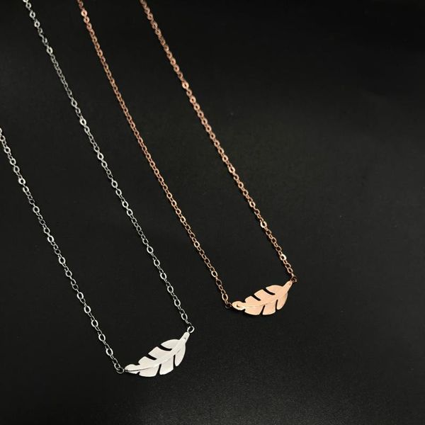 qpc titanium steel necklace fashion simple leaves clavicle necklace friend gift creative valentine's gift, Silver
qpc titanium steel necklace fashion simple leaves clavicle necklace friend gift creative valentine's gift, Silver