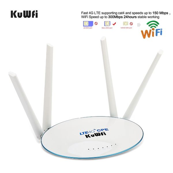 kuwfi 300mbps 4g lte cpe wifi router with sim card slot, 3g4g wireless router with 4pcs external antenna up 32users 4g
kuwfi 300mbps 4g lte cpe wifi router with sim card slot, 3g4g wireless router with 4pcs external antenna up 32users 4g