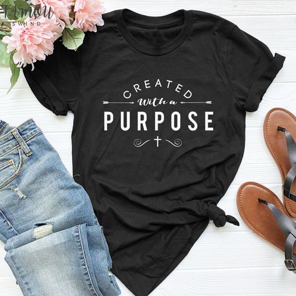 created with a purpose cross christian t shirt stylish funny cotton tee casual bible verse clothing tumblr gift t shirts, White
created with a purpose cross christian t shirt stylish funny cotton tee casual bible verse clothing tumblr gift t shirts, White