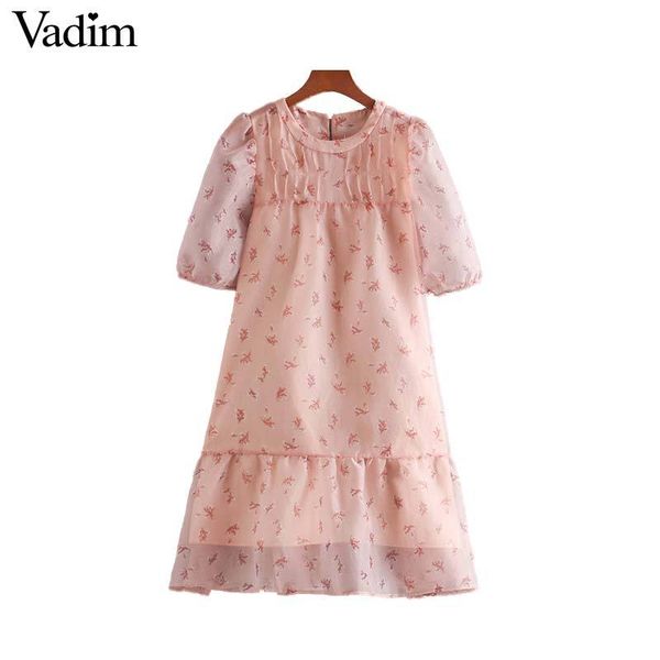 vadim women sweet floral print mini dress straight style short sleeve cute pink female fashion casual dresses vestidos qd225, Black;pink
vadim women sweet floral print mini dress straight style short sleeve cute pink female fashion casual dresses vestidos qd225, Black;pink