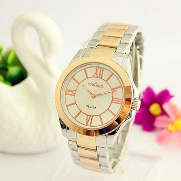 contena rhinestone watch women watches fashion gold bracelet watch stainless steel quartz hour, Slivery;brown
contena rhinestone watch women watches fashion gold bracelet watch stainless steel quartz hour, Slivery;brown
