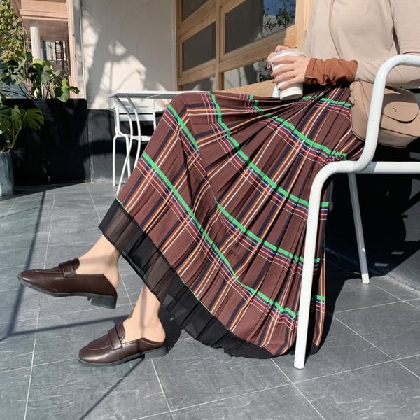2020 spring summer chiffon pleated skirt elastic high waist midi long skirts womens harajuku patchwork a-line plaid skirts, Black
2020 spring summer chiffon pleated skirt elastic high waist midi long skirts womens harajuku patchwork a-line plaid skirts, Black