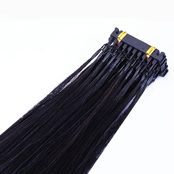 6d hair extension clip in virgin human cuticle aligned can be restyled dyed bleached natural color silky straight 20", Black
6d hair extension clip in virgin human cuticle aligned can be restyled dyed bleached natural color silky straight 20", Black