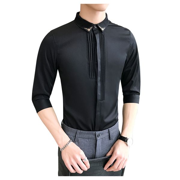 men tuxedo shirts wedding 3/4 sleeve dress shirts 5xl 4xl plus streetwear design gentleman shirt white red black big size xxxxxl, White;black
men tuxedo shirts wedding 3/4 sleeve dress shirts 5xl 4xl plus streetwear design gentleman shirt white red black big size xxxxxl, White;black