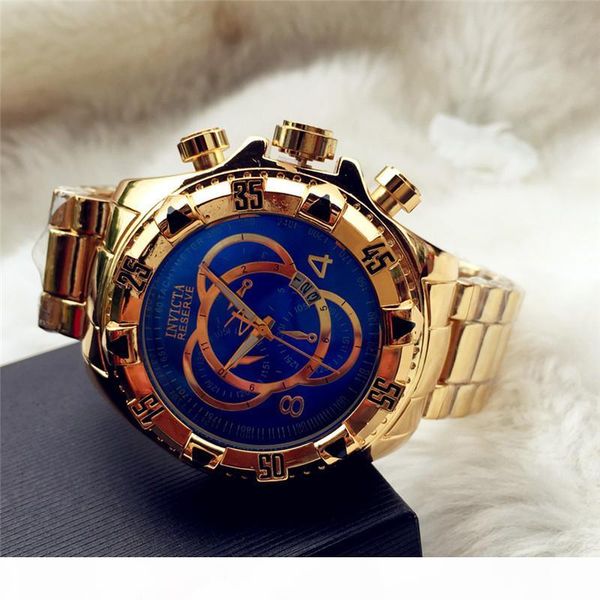 swiss cosc invicta very large rotating dial super quality men's watch tungsten steel multifunction gold quartz watch, Slivery;brown
swiss cosc invicta very large rotating dial super quality men's watch tungsten steel multifunction gold quartz watch, Slivery;brown