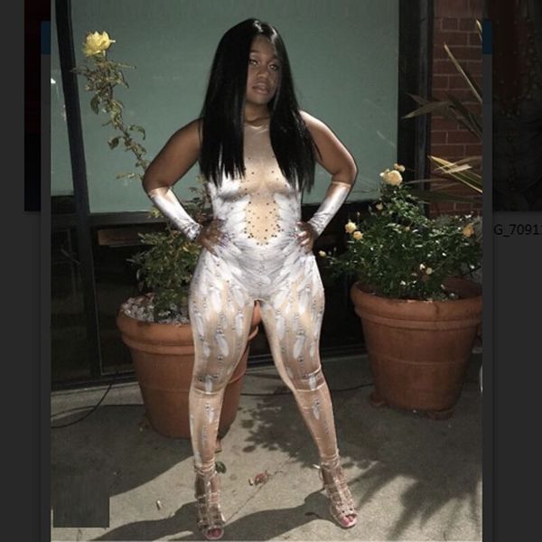 2019 new women body con print rhinestone club halloween party evening costumes show dance jumpsuit romper clothes, Black;white
2019 new women body con print rhinestone club halloween party evening costumes show dance jumpsuit romper clothes, Black;white