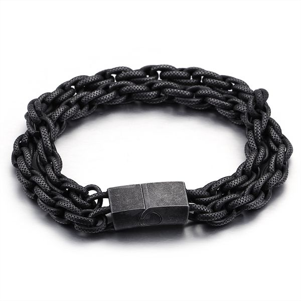 cool men black heavy thick rope link chain bracelets high-end men's stainless steel titanium steel jewelry
cool men black heavy thick rope link chain bracelets high-end men's stainless steel titanium steel jewelry