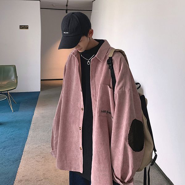 2019 autumn men's fashion thicken corduroy material coats embroidery patchwork shirt french cuff mens shirts plus size -2xl, White;black
2019 autumn men's fashion thicken corduroy material coats embroidery patchwork shirt french cuff mens shirts plus size -2xl, White;black