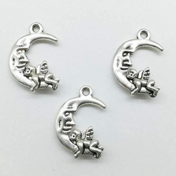50pcs/lot angel moon alloy charms pendant retro jewelry diy keychain ancient silver pendant for bracelet earrings necklace 22*15mm, Bronze;silver
50pcs/lot angel moon alloy charms pendant retro jewelry diy keychain ancient silver pendant for bracelet earrings necklace 22*15mm, Bronze;silver