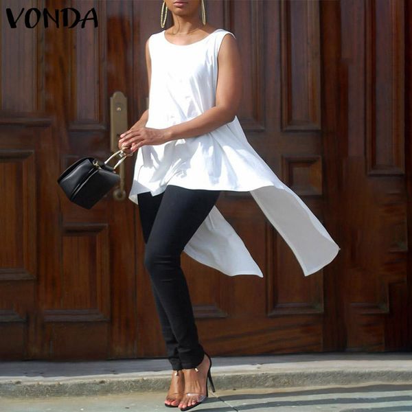 vonda women asymmetric tunic party shirts sleeveless blouse 2019 summer beach casual loose bohemian blusas plus size, White
vonda women asymmetric tunic party shirts sleeveless blouse 2019 summer beach casual loose bohemian blusas plus size, White