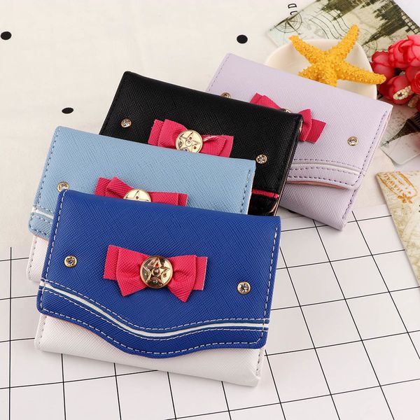 women short wallet candy color bow knot clutch purse fashion girl sailor moon wallet handbag card coin bag new popular, Red;black
women short wallet candy color bow knot clutch purse fashion girl sailor moon wallet handbag card coin bag new popular, Red;black