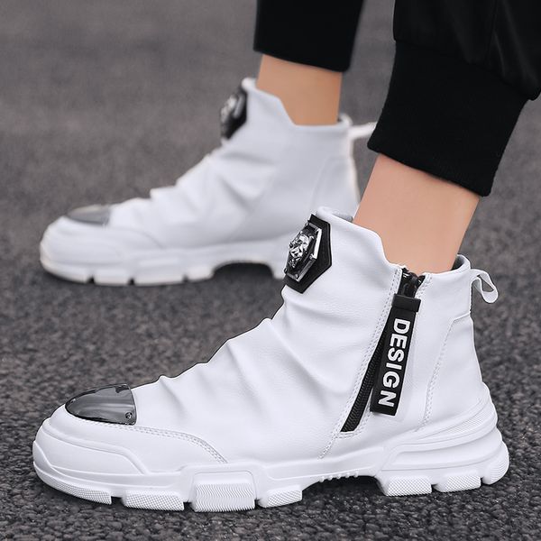new fashion high men's vulcanized shoes brand leather platform sneakers men black casual shoes trainers male boots moccasins t200413
new fashion high men's vulcanized shoes brand leather platform sneakers men black casual shoes trainers male boots moccasins t200413