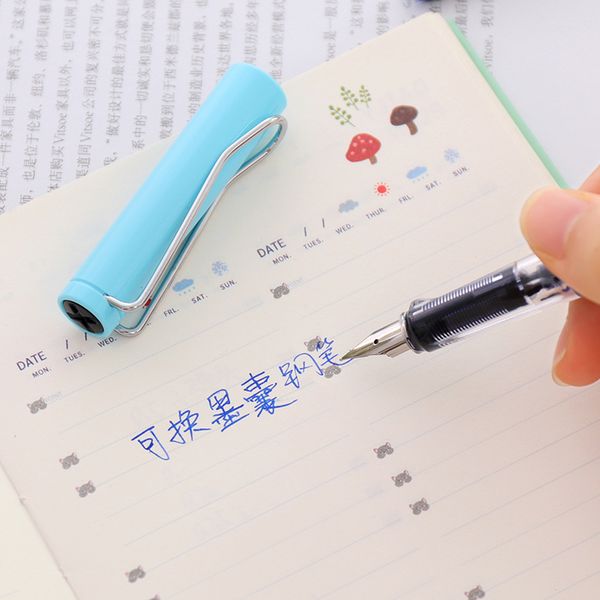 1 pen+6 colors fountain pen students practice word change color combination erasable pen office paper sign ink supplies
1 pen+6 colors fountain pen students practice word change color combination erasable pen office paper sign ink supplies