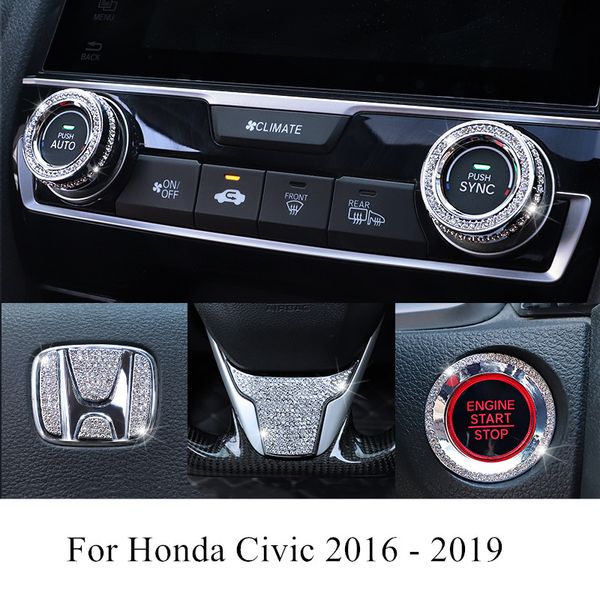 car air conditioning knob decorative ring ignition button trim steering wheel decorate for 10th civic interior accessories
car air conditioning knob decorative ring ignition button trim steering wheel decorate for 10th civic interior accessories