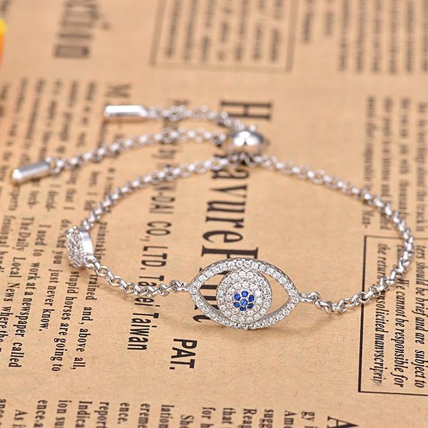 silver color eye bracelet european and american fashion high-end elegant bracelet women couple wedding jewelry zk40, Black
silver color eye bracelet european and american fashion high-end elegant bracelet women couple wedding jewelry zk40, Black