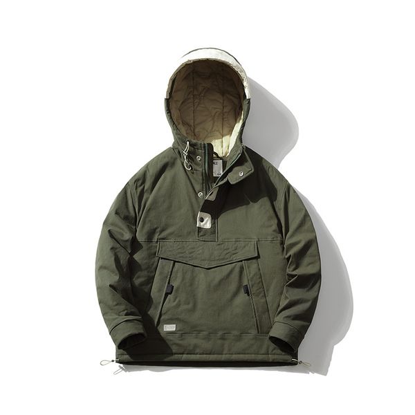 19 winter new multi-pocket tooling cotton-padded jacket coat men's chao brand street functional casual warm cotton clothes, Black
19 winter new multi-pocket tooling cotton-padded jacket coat men's chao brand street functional casual warm cotton clothes, Black