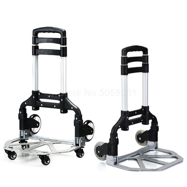 

household trolley car portable folding trolley luggage cart trailer shopping grocery cart pull cargo truck