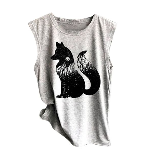 feitong casual t shirts summer women's vest print vest casual loose sleeveless tank sport pullover tunic crop blouse, White
feitong casual t shirts summer women's vest print vest casual loose sleeveless tank sport pullover tunic crop blouse, White