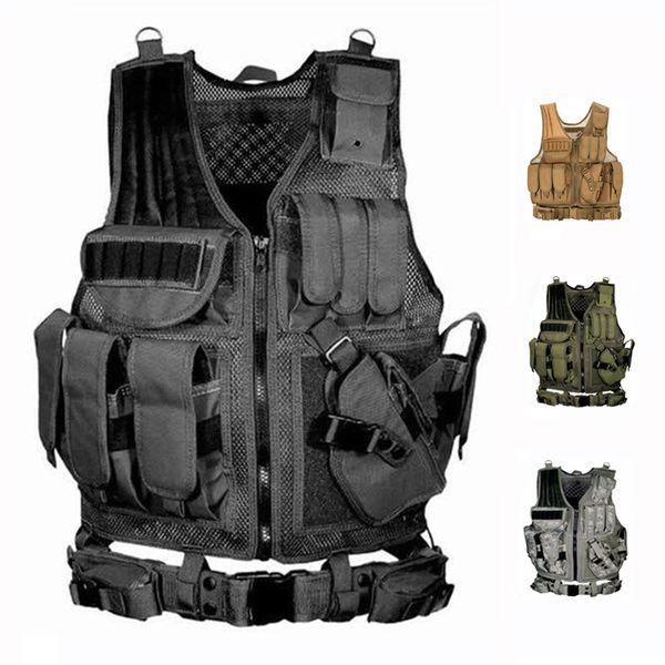 tactical vest equipment hunting vest training paintball combat protective for cs wargame 4 colors, Camo;black
tactical vest equipment hunting vest training paintball combat protective for cs wargame 4 colors, Camo;black
