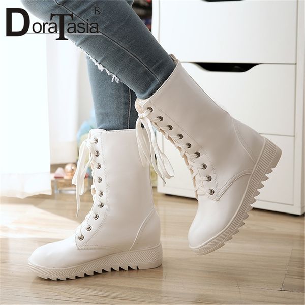 doratasia big size 34-43 new snow boots non-slip lace up height increasing shoes woman casual winter spring mid calf boots, Black
doratasia big size 34-43 new snow boots non-slip lace up height increasing shoes woman casual winter spring mid calf boots, Black