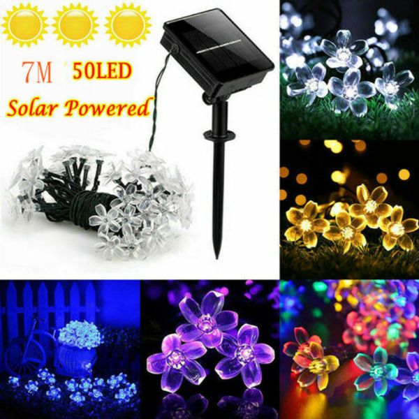 50 led solar powered environmental friendly fairy string flower lights outdoor garden wedding xmas 2019
50 led solar powered environmental friendly fairy string flower lights outdoor garden wedding xmas 2019