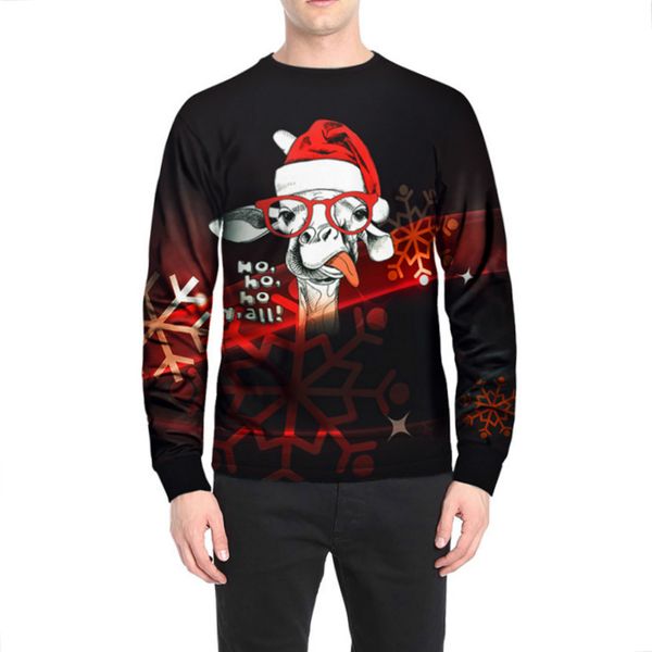 2018 autumn winter fashion men hoodies christmas 3d printing hoodie leisure hooded long-sleeved clothes, Black
2018 autumn winter fashion men hoodies christmas 3d printing hoodie leisure hooded long-sleeved clothes, Black
