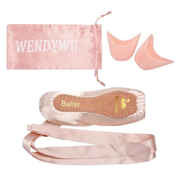 wendywu professional ballet pointe shoes satin pink ballerina shoes with silicone toe pad with bag
wendywu professional ballet pointe shoes satin pink ballerina shoes with silicone toe pad with bag