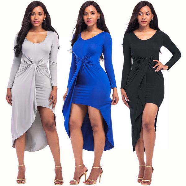 womens designer solid color banquet dress v-neck long sleeve hip split dress f38i, Black;gray
womens designer solid color banquet dress v-neck long sleeve hip split dress f38i, Black;gray