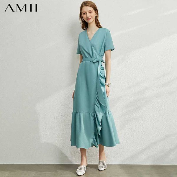 amii minimalism spring summer vintage solid ruffles women dress causal lady high waist loose ruffles hem female dress 12030125, Black;gray
amii minimalism spring summer vintage solid ruffles women dress causal lady high waist loose ruffles hem female dress 12030125, Black;gray