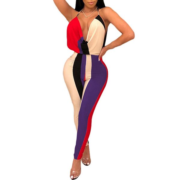 women halter v neck backless jumpsuit evening party playsuit rompers pants, Black;white
women halter v neck backless jumpsuit evening party playsuit rompers pants, Black;white