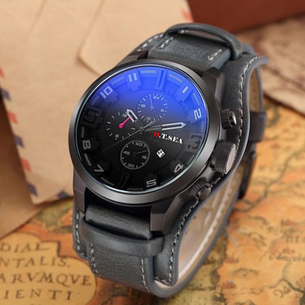 men's watches fashion stylish three eyes calendar leather strap quartz watch reloj hombre marca de lujo erkek kol saatleri, Slivery;brown
men's watches fashion stylish three eyes calendar leather strap quartz watch reloj hombre marca de lujo erkek kol saatleri, Slivery;brown