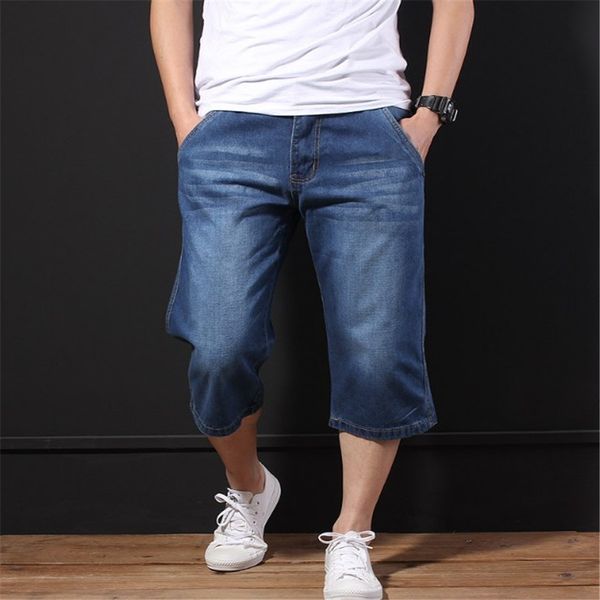 new 2019 spring summer men's fashion jeans short casual loose straight thin elastic cropped trousers plus size 31-48 ds50359, Blue
new 2019 spring summer men's fashion jeans short casual loose straight thin elastic cropped trousers plus size 31-48 ds50359, Blue