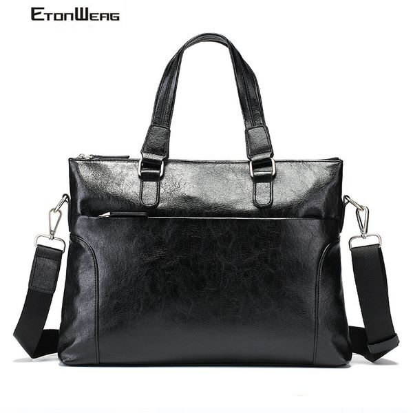 men's solid black briefcase pu leather handbag business office messenger bag computer lapbag large casual tote male
men's solid black briefcase pu leather handbag business office messenger bag computer lapbag large casual tote male