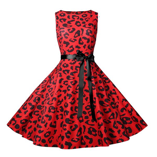 spring summer dress new vintage print leopard print big swing christmas dress with belt sleeveless round neck red, Black;gray
spring summer dress new vintage print leopard print big swing christmas dress with belt sleeveless round neck red, Black;gray