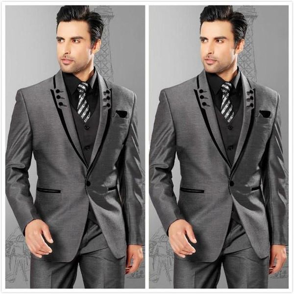 grey groom tuxedos for wedding one button peak lapel groomsmen mens business suit prom suits (jacket+pants+vest+tie), Black;gray
grey groom tuxedos for wedding one button peak lapel groomsmen mens business suit prom suits (jacket+pants+vest+tie), Black;gray