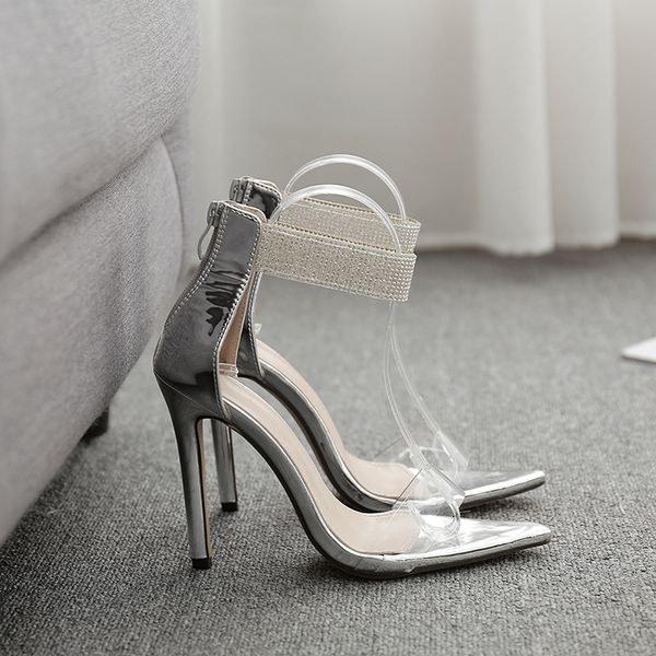 plus size 35 to 40 41 42 silver rhinestone shoes fashion women high heels wedding sandals come with box, Black
plus size 35 to 40 41 42 silver rhinestone shoes fashion women high heels wedding sandals come with box, Black