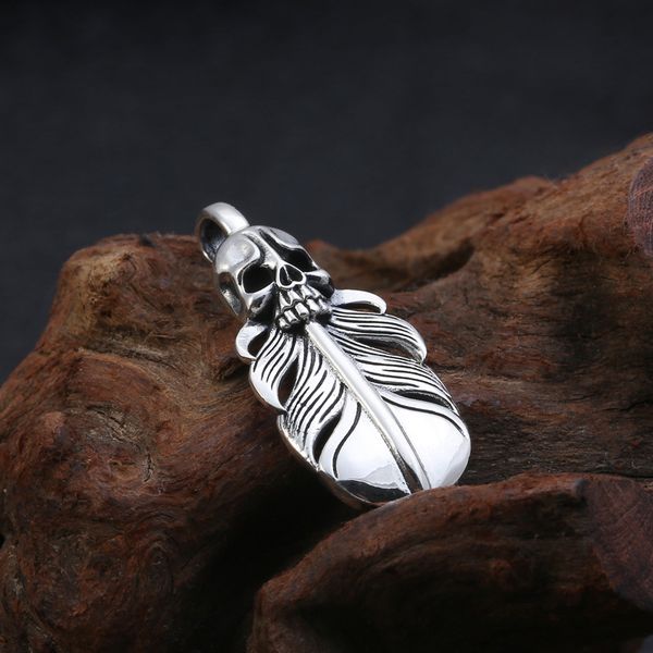 Brand new 925 sterling silver necklace pendants hand-made jewelry personalized hip hop skull feather necklace pendant no chain
Brand new 925 sterling silver necklace pendants hand-made jewelry personalized hip hop skull feather necklace pendant no chain
