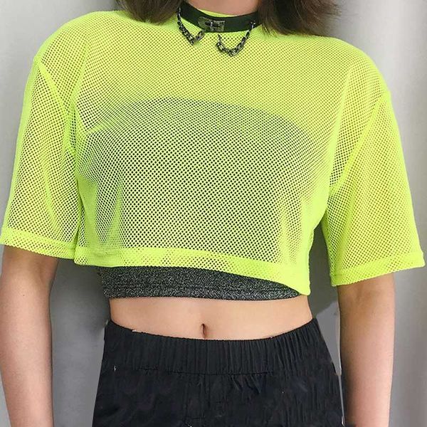crop женщины mesh sexy top моды пропускающих с коротким рукавом повседневная футболки punk sexy party club футболки женские топы тис, White
crop женщины mesh sexy top моды пропускающих с коротким рукавом повседневная футболки punk sexy party club футболки женские топы тис, White