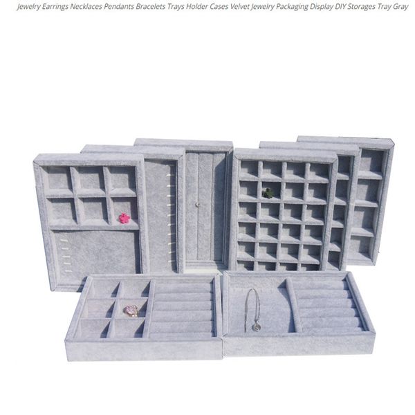 selling diy jewelry box drawer storage organizer gray soft velvet jewellery earring necklace pendant bracelet tray 9 options, Black;white
selling diy jewelry box drawer storage organizer gray soft velvet jewellery earring necklace pendant bracelet tray 9 options, Black;white