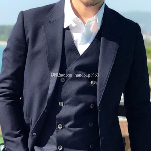 two buttons navy blue groom tuxedos notch lapel groomsmen mens wedding/prom/dinner man blazer (jacket+pants+vest+tie) k78, Black;gray
two buttons navy blue groom tuxedos notch lapel groomsmen mens wedding/prom/dinner man blazer (jacket+pants+vest+tie) k78, Black;gray