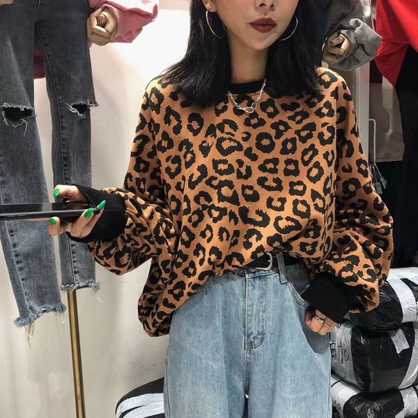 vogue women 2018 full leopard hoodies fashion long sleeve o neck femme sweatshirts girls all match casual loose winter base, Black
vogue women 2018 full leopard hoodies fashion long sleeve o neck femme sweatshirts girls all match casual loose winter base, Black