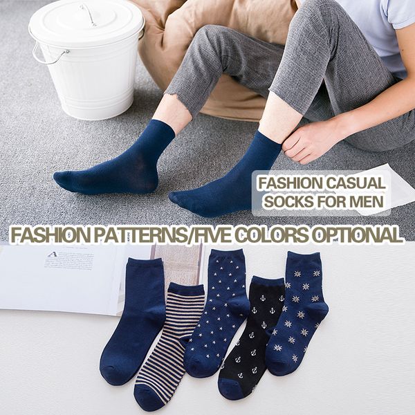 5pairs/lot cotton men' socks blue high cew socks star anchor boat sock soft funny casual male hosiery, Black
5pairs/lot cotton men' socks blue high cew socks star anchor boat sock soft funny casual male hosiery, Black