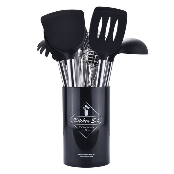 new stainless steel food grade silicone cooking spoon soup ladle-egg spatula turner kitchen tools cooking utensil set red black
new stainless steel food grade silicone cooking spoon soup ladle-egg spatula turner kitchen tools cooking utensil set red black