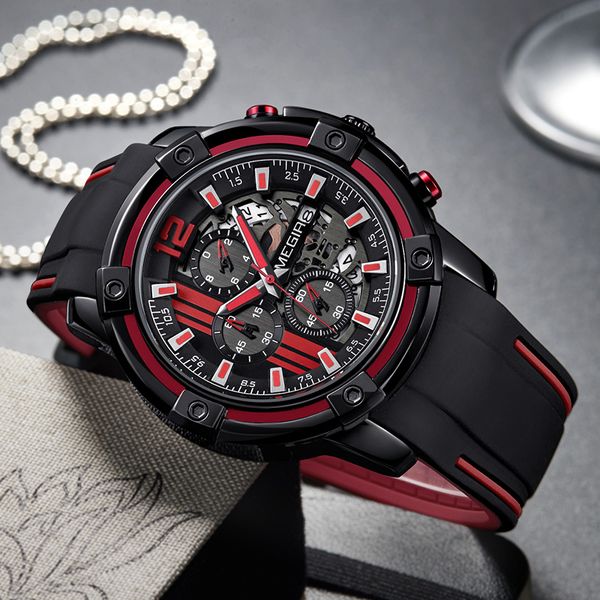 chronograph mens sport watches with silicone band big dial quartz watch men clock relogio masculino reloj hombre, Slivery;brown
chronograph mens sport watches with silicone band big dial quartz watch men clock relogio masculino reloj hombre, Slivery;brown
