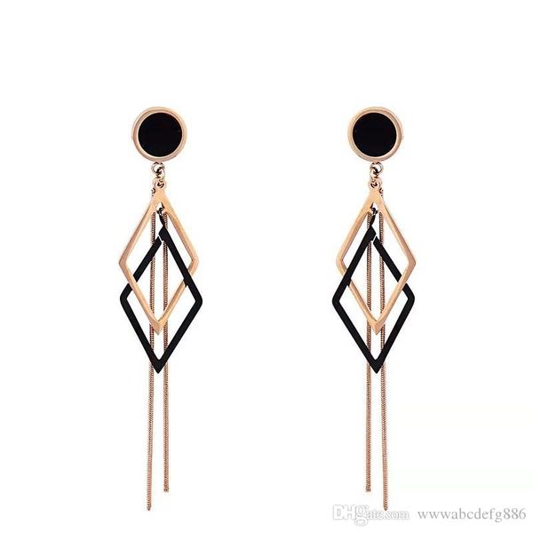 new fashion women 18 k rose gold filled lab cz black shell twisted rhombus drop dangle earrings exaggerate europe nickel free, Silver
new fashion women 18 k rose gold filled lab cz black shell twisted rhombus drop dangle earrings exaggerate europe nickel free, Silver