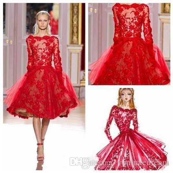 lace cocktail dresses short red long sleeves sheer beads knee length party homecoming dresses for girls, Black
lace cocktail dresses short red long sleeves sheer beads knee length party homecoming dresses for girls, Black