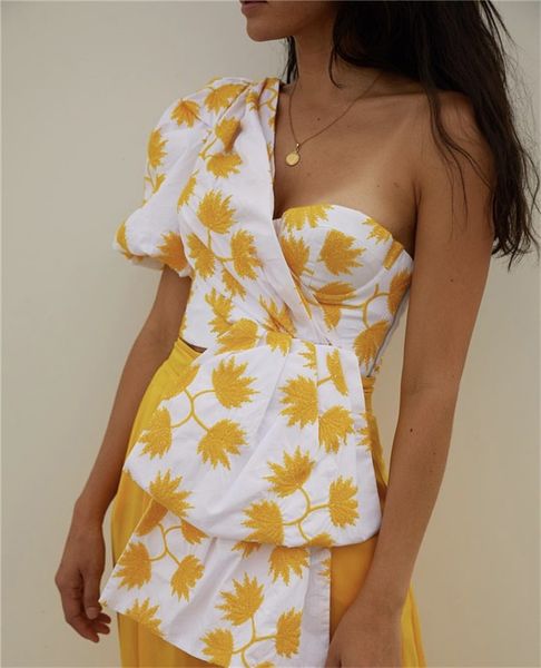 off shoulder women tank pleated one shoulder crop female summer yellow printed camisole beach 2019 rxd-60, White
off shoulder women tank pleated one shoulder crop female summer yellow printed camisole beach 2019 rxd-60, White