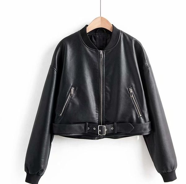 new arrival women's fashion black color stand collar long sleeve short design double zipper deco pu leather jacket coat, Black;brown
new arrival women's fashion black color stand collar long sleeve short design double zipper deco pu leather jacket coat, Black;brown